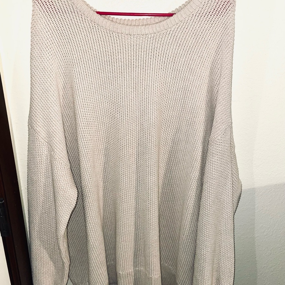 Beige old navy tunic sweater
